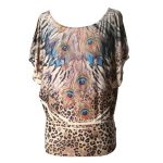 Cheetah Meets Peacock Sublimation Tee in UK and Australia