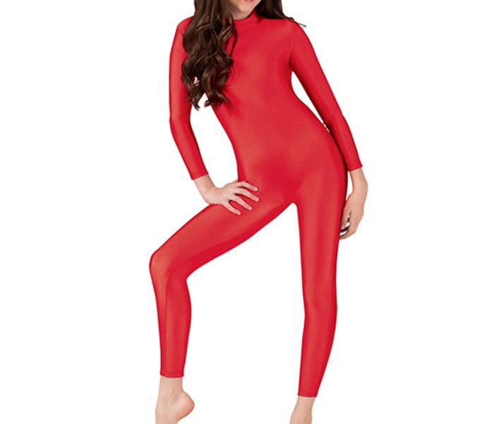 Wholesale Red long Sleeved Unitard in USA