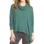 Asymmetric Green Cowl Neck Sweater in UK and Australia