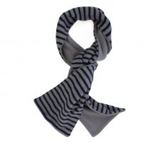 Black and Grey Stripe Winter Scarf in UK and Australia