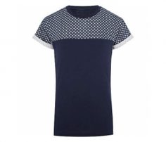 Black with Spot Print Panel Tee in UK and Australia