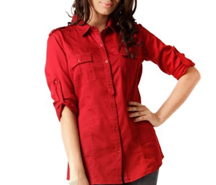 Bold Red Structured Shirt in UK and Australia
