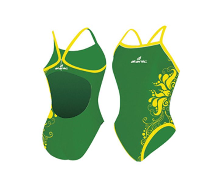 Bright Green & Yellow Swimsuit in UK and Australia