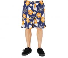 Cool Orange Flowery Beach Shorts in UK and Australia