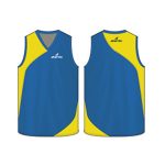 Funky yellow and blue Australian Football singlet in UK and Australia