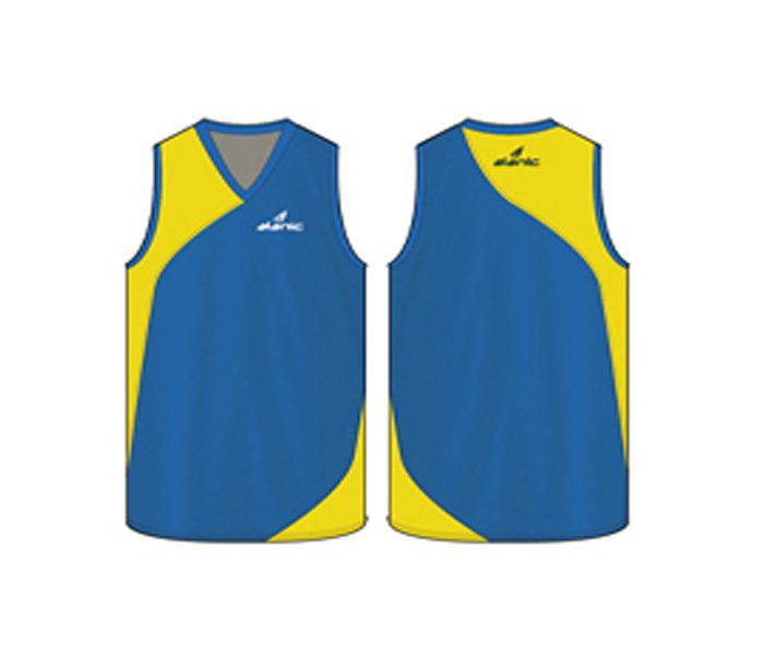 Funky yellow and blue Australian Football singlet in UK and Australia