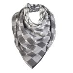 Grey and White Check Print Scarf in UK and Australia