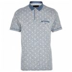 Grey with White Spot Print Polo T Shirt in UK and Australia