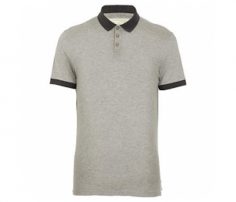 Light Grey with Black Collar Polo T Shirt in UK and Australia