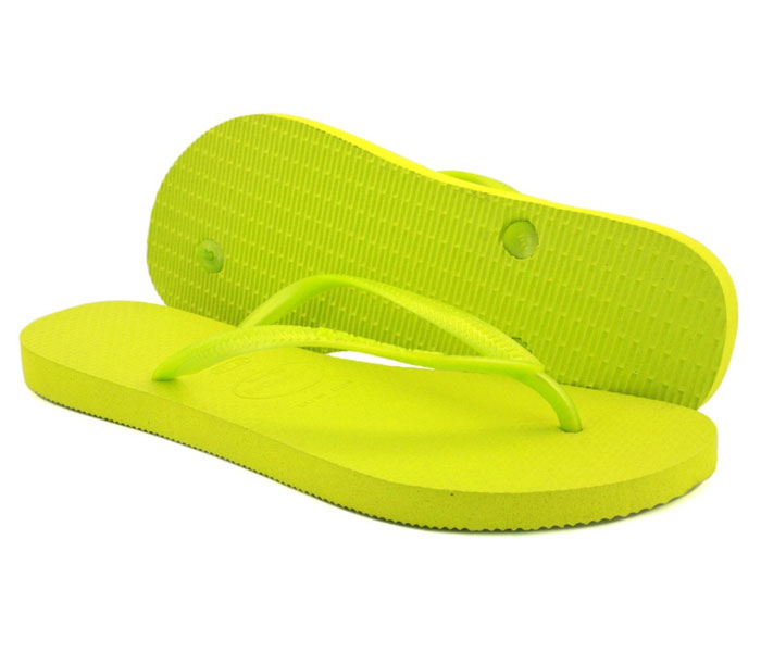 lime green flip flops