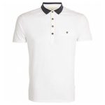 Plain White with Black Collar Polo T Shirt in UK and Australia