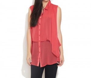 Red Sheer Layered Top in UK and Australia
