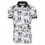 White and Black Printed Polo T Shirt in UK and Australia