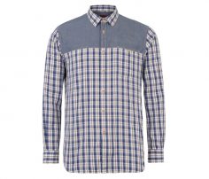 White and Grey Check with Plain panel Shirt in UK and Australia