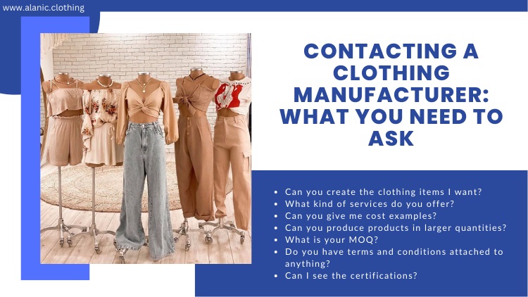 Contacting a Clothing Manufacturer: What You Need To Ask