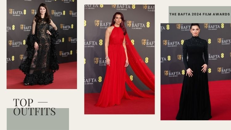 top celebrities looks in BAFTAs film awards